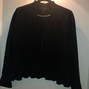 Black Wool J. Crew blazer with ruffle detail!
